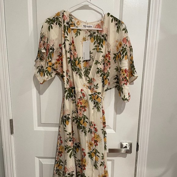 Reformation Karen Wrap Dress (small) NWT - Picture 2 of 4